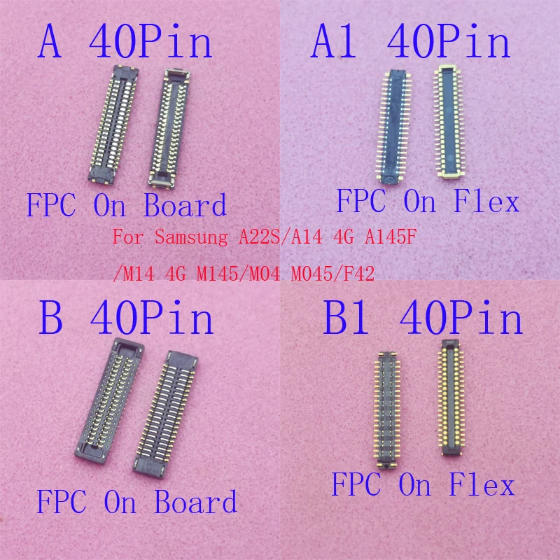 2-20Pcs Usb Charger LCD Display Screen Jack FPC Plug Connector For Samsung Galaxy A22S A14 4G A145F M14 M145 M04 M045 F42 40 Pin