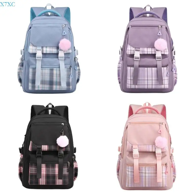 

X7XC Простые рюкзаки Рюкзаки для ноутбука Рабочая сумка для пассажиров 2025 Милая сумка в стиле опрятный подарок