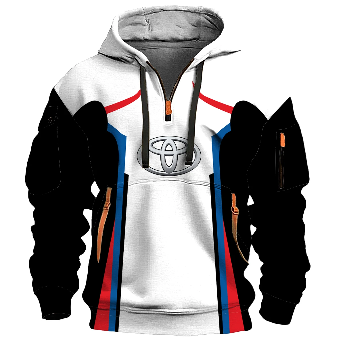 

2025 New Sports Jumper Toyota Logo Cycling Racing Team Men's Half Zipper Hoodie Spring and Autumn Men's Sweatshirt