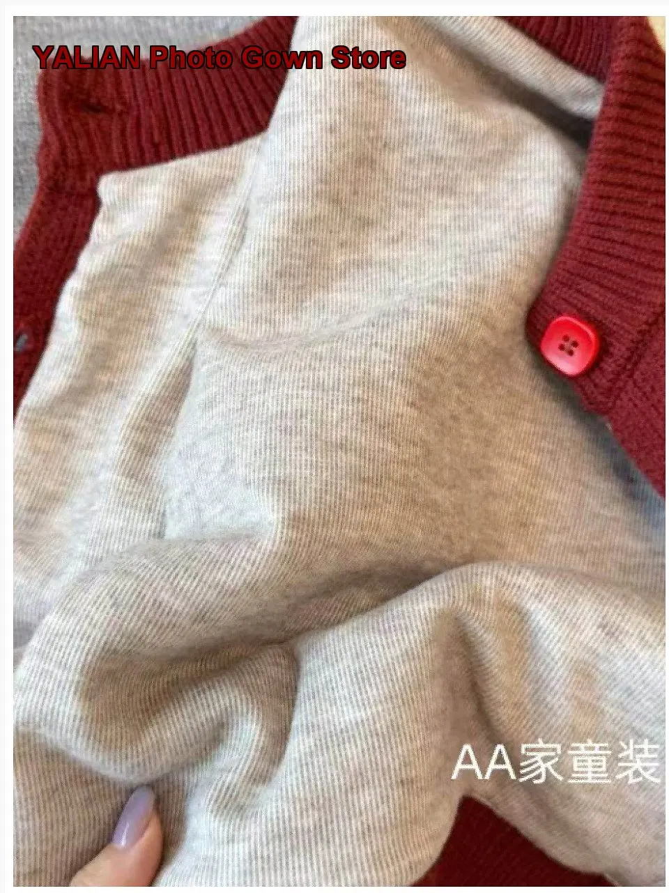Kids Double-Layer Fleece Lined Knit Sweater Boys Girls Winter Warm Soft Top