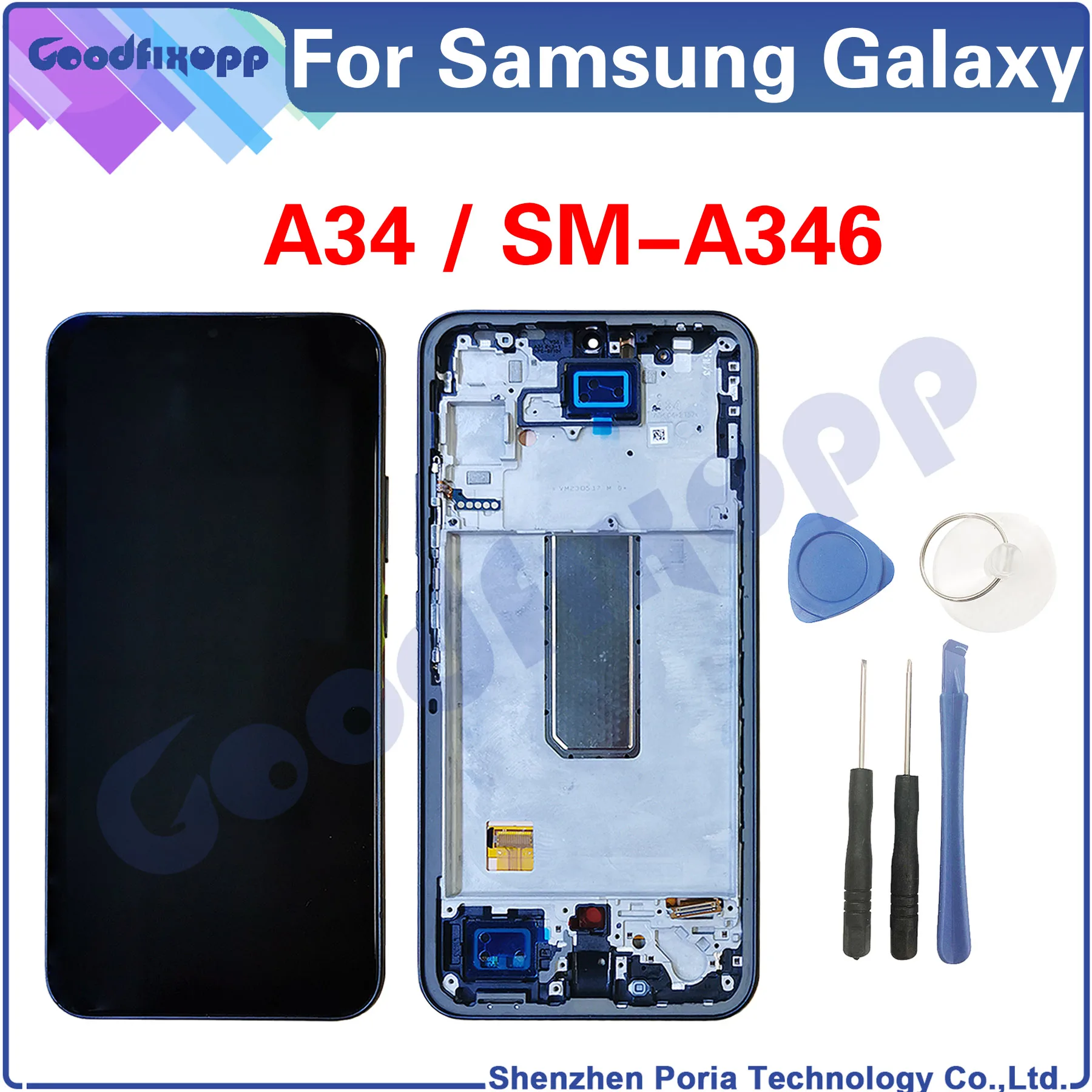 

For Samsung Galaxy A34 A346 A346E A346B A346M A3460 LCD Display Touch Screen Digitizer Assembly Repair Parts Replacement