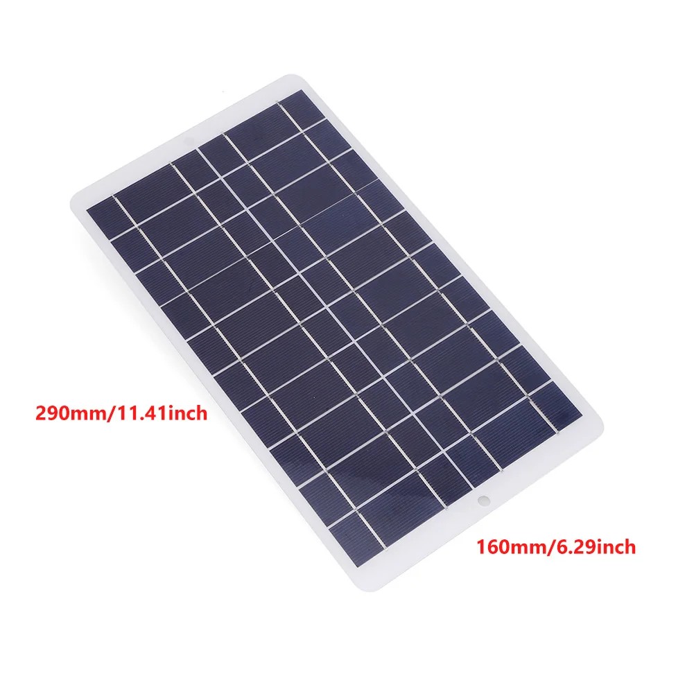 Type-C Solar Panel Charger Output 20W 5V 1600MA Solar Panel Monolithic Silicon Scratchproof for Wireless Outdoor Security Camera