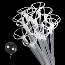 10/50/100pcs 35cm&70cm Transparent Balloon Rod with Cup Bobo Balloon Rod Bracket Wedding Birthday Balloon Decoration Accessories