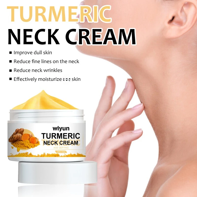 Turmeric Neck Firming Cream Fade Neck Lines Brighten Skin Moisturizing remover Wrinkle fine lines Anti Aging repair neck cream