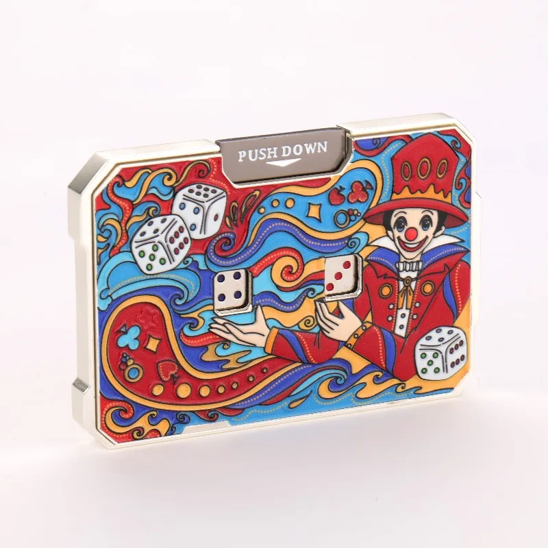 メタルダイスルーレットプレス回転式フィジェットローラースピナー回転コマチップEDCオフィスデスクストレス解消おもちゃゲームパーティー