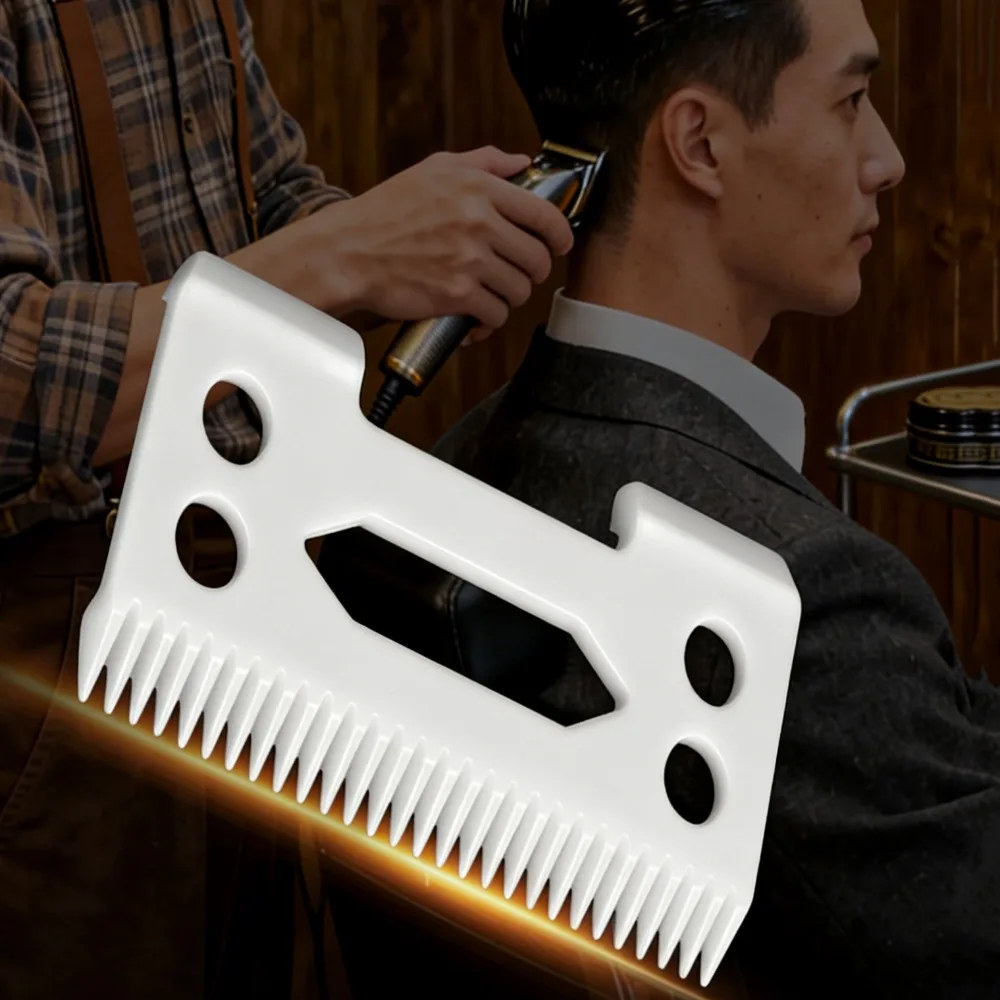 1 Lâmina Mágica de Cerâmica com Dentes Escalonados de 2 Furos, Lâmina Móvel de Reposição para Máquinas de Cortar Cabelo Wahl Sem Fio, Com Caixa