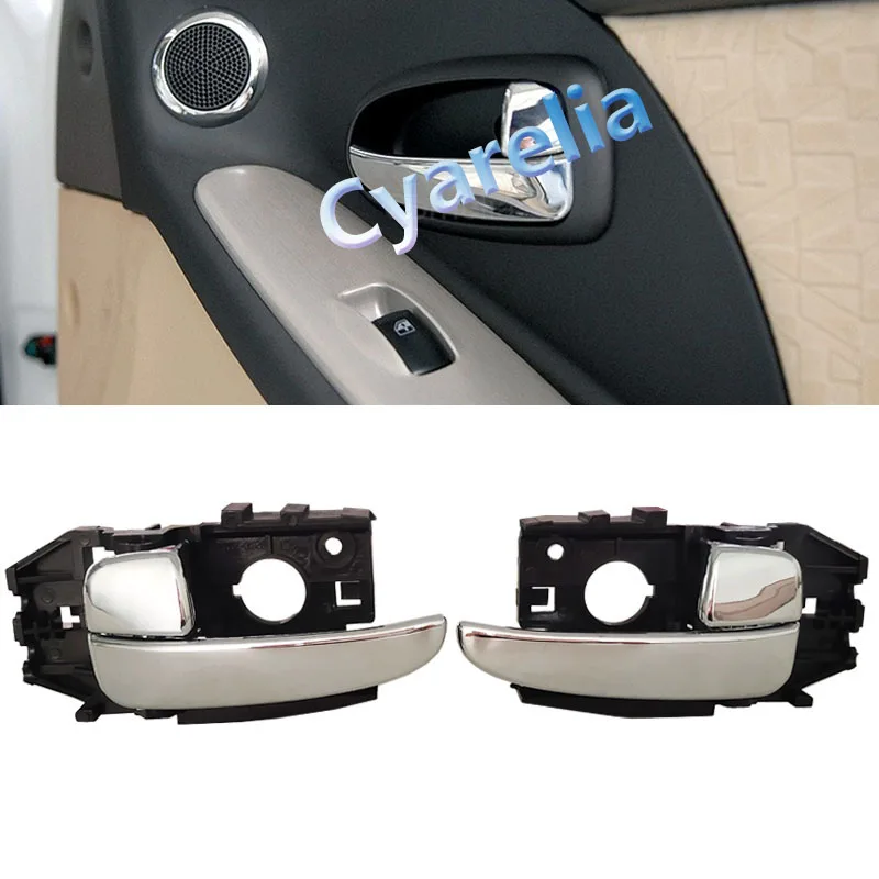 LH/RH Car Interior Inside Inner Door Handle Chrome for Hyundai Elantra XD 2.0L 1.6L 2003-2010 82620-2D000 82610-2D000