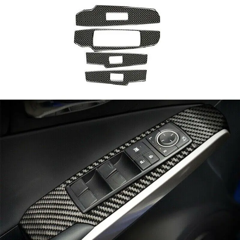 Carbon Fiber Window Lift Panel Switch Cover Trim For Lexus IS200t 250 350 IS F