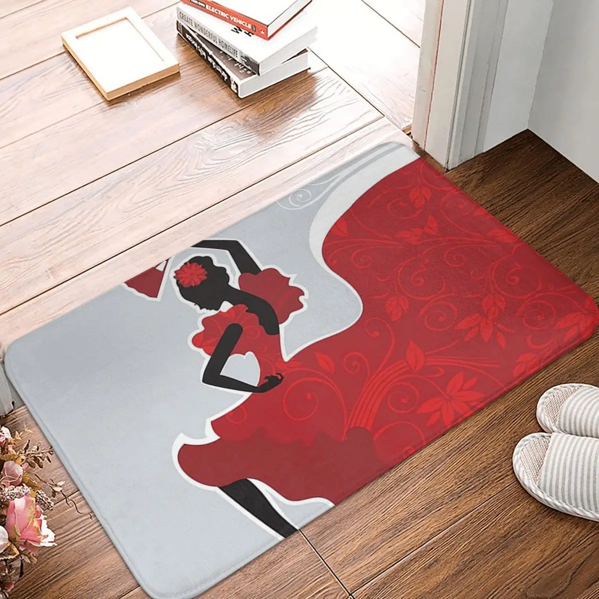 

Flamenco Dancer Non-slip Doormat Floor Mat Washable Carpet Rug for Kitchen Entrance Home Balcony Footpad Mats