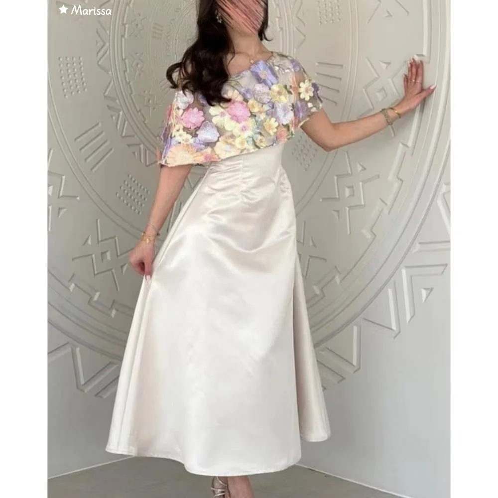 

Marissa Line A Gala Dress Женское вечернее платье Женская аппликация Элегантные женские платья для свадебной вечеринки на заказ с открытыми плечами