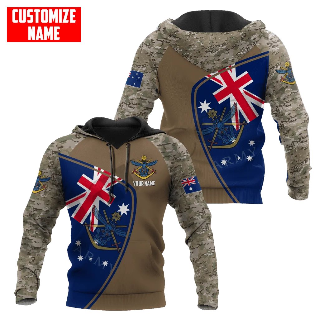 PLstar Cosmos 3Dprint Newest Australia Army Custom Name Art Harajuku Streetwear Causal Unique Unisex Hoodies/Sweatshirt/Zip A-6