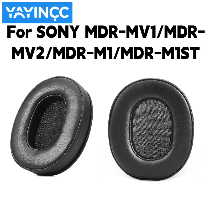 Ersatz-Ohrpolster aus Proteinleder, einfach zu installieren, für SONY MDR-MV1/MDR-MV2/MDR-M1/MDR-M1ST Kopfhörer, Ersatzteile für Ohrmuscheln. – Detail 1