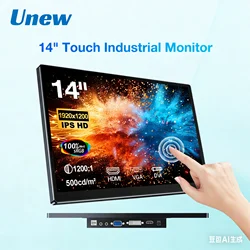 Unew 14 pulgadas 1920x1200 Monitor táctil 500cd 16:10 60Hz IPS Monitor portátil segunda pantalla para interruptor de ordenador portátil Xbox VESA 75*75mm