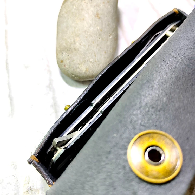Folding Knife Holder Jackknife Holster waist Bag Belt Pack Military Knife Leather Sheath Handmade Customized PHD