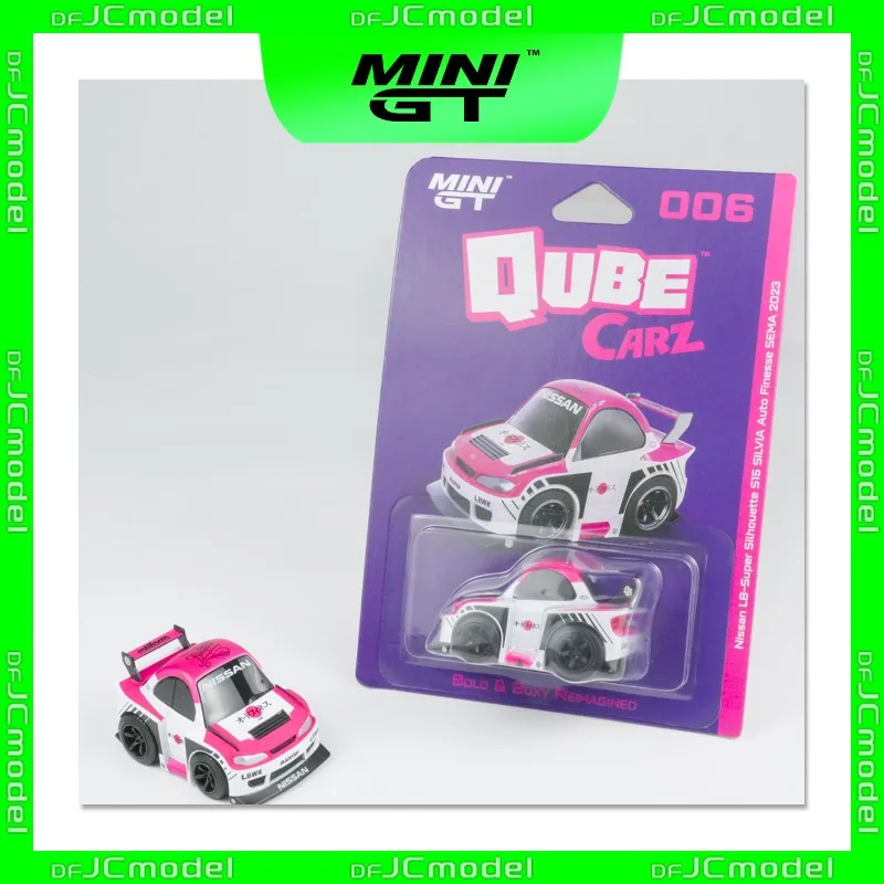 MINI GT QubeCarz 1:64 alloy egg car Q version LB Nissan 2000 GTR R35 S15 ER34 realistic car model figurine collectible