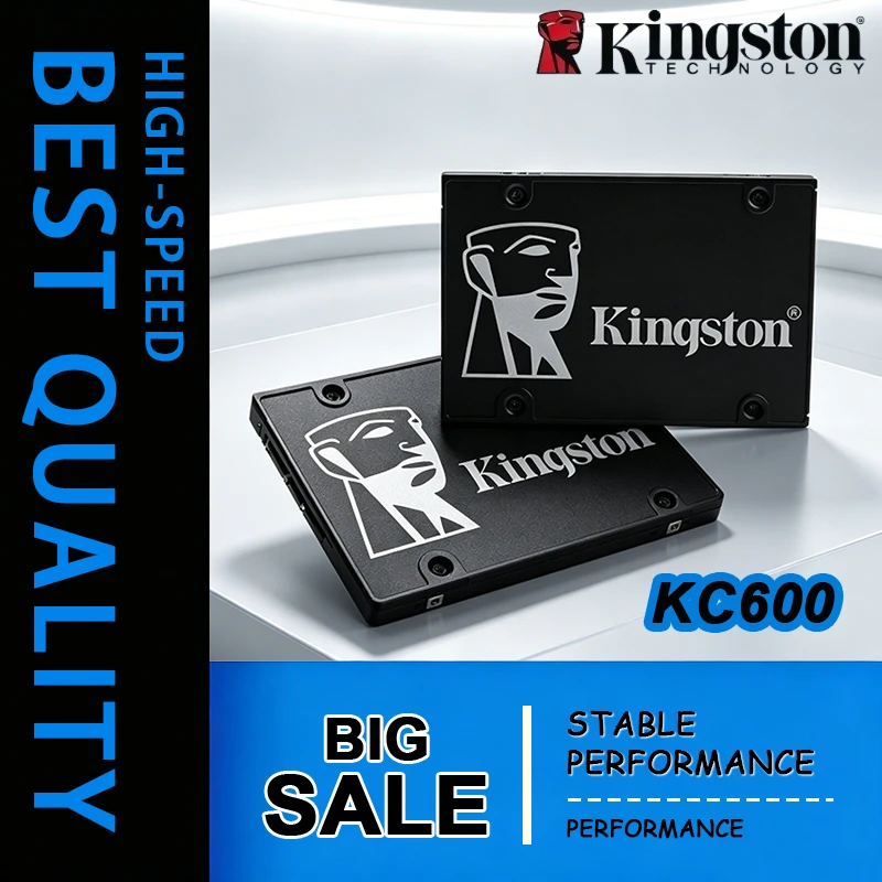 Kingston 2.5 inch SATA 3 Hard Disk HD SSD Internal Solid State Drive HDD Desktop Laptop Reliable High Speed  KC600 SSD 256GB-2TB