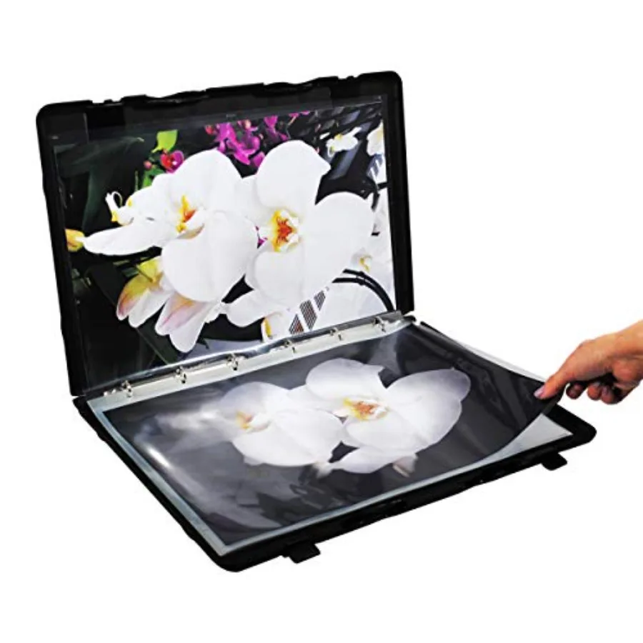 Raccoglitore grande da 11 x 17 pollici completamente chiuso con pagine per organizzare documenti e fogli di lavoro - Ideale per l'ufficio in classe a