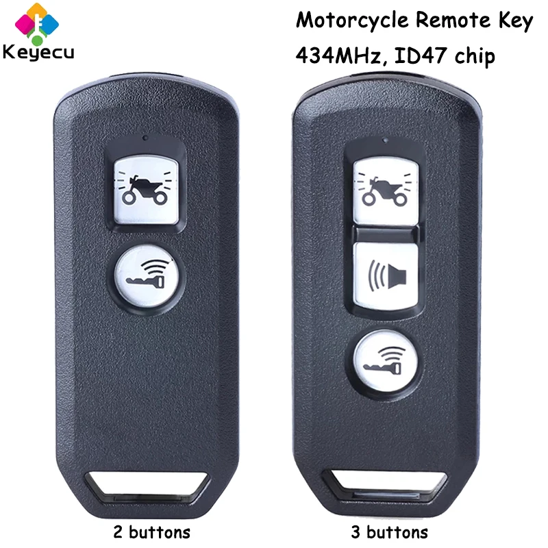 KEYECU Motorcycle Scooter Remote Key With 434MHz ID47 Chip for Honda K35V3 ADV SH 150 Forza 300 125 PCX150 Fob K01 K77 K96 K97