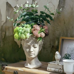 Concrete Planter Silicone Mold Nordic Goddess Vase Molds Silicone Cement Flower Pot Molds