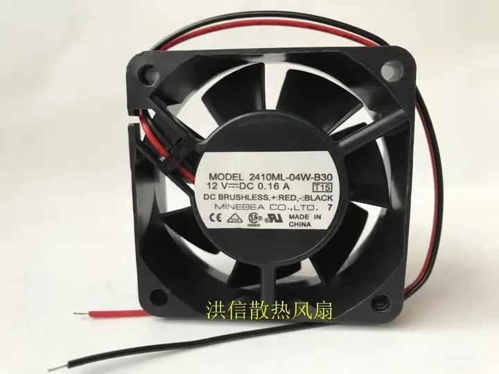 

New Cooling Fan For NMB-MAT 2410ML-04W-B30 12V 0.16A 6025 6CM Inverter Fan 60*60*25mm
