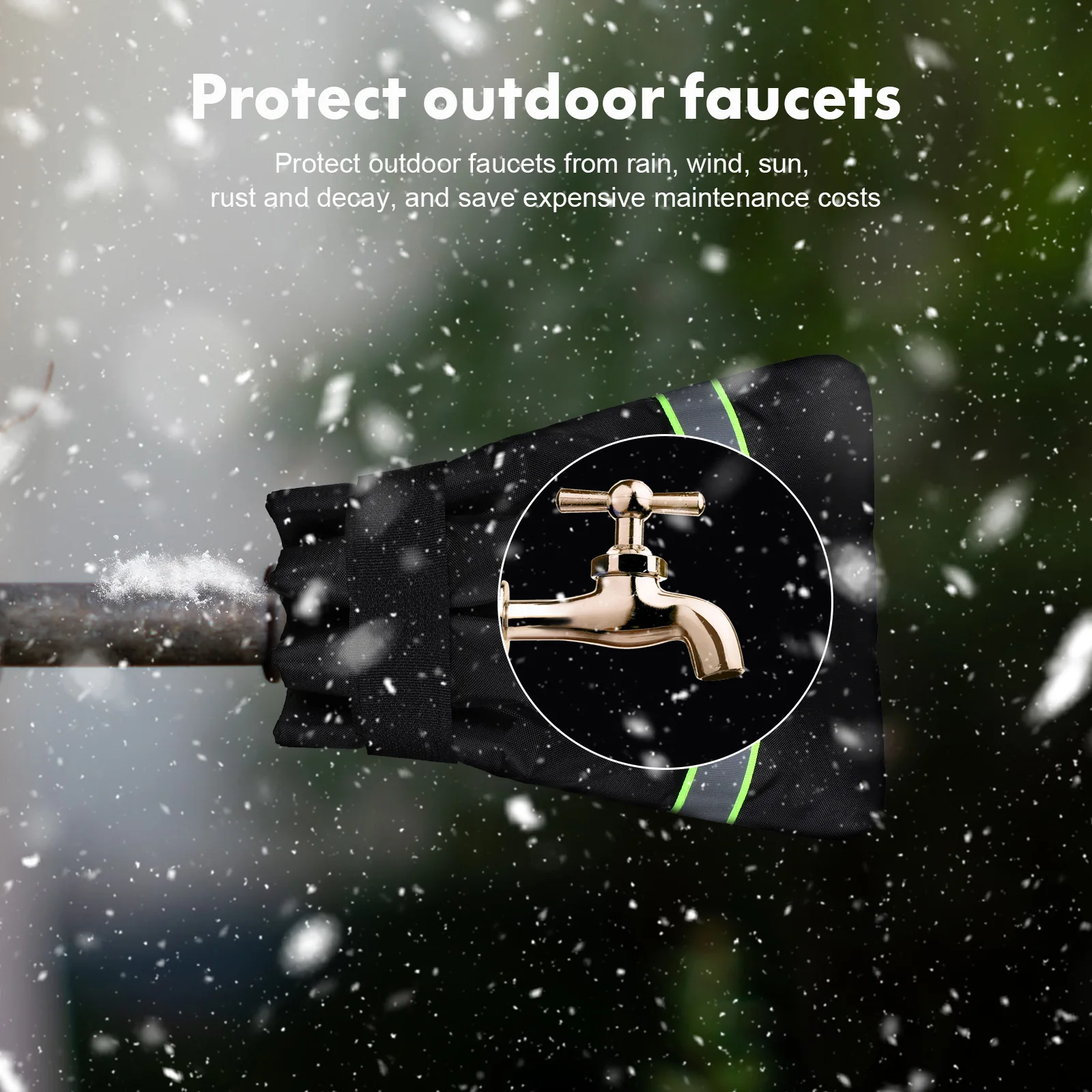 

4Pcs Thermal Jackets Insulated Winter Faucet Covers Frost Resistant Outdoor Hose Bib Protector Thermal Jackets