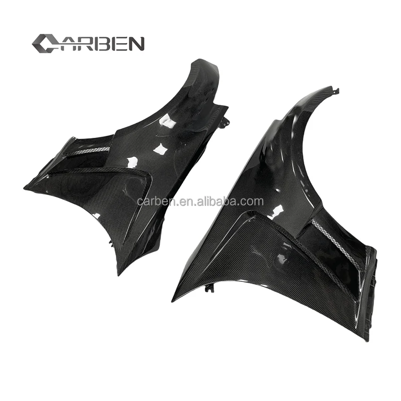 

Carben High Quality Carbon Black Bolt-On for 350Z Z33 Carbon Fiber Front Fenders Porous V1 Style Body Kit Upgrade