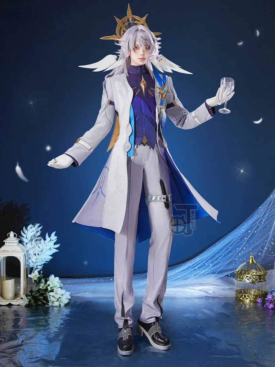 Honkai: Star Rail Sunday Cosplay Costume Halloween Game Suit Coat Shirt Pants Gloves Handsome Outfits Men Women Wig