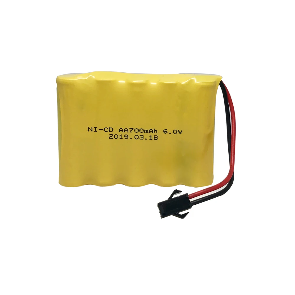 6V 700mah ni-cd 6v AA batterij nicd batterijen pack ni cd voor RC boot model auto speelgoed tank vrachtwagens Gratis verzending