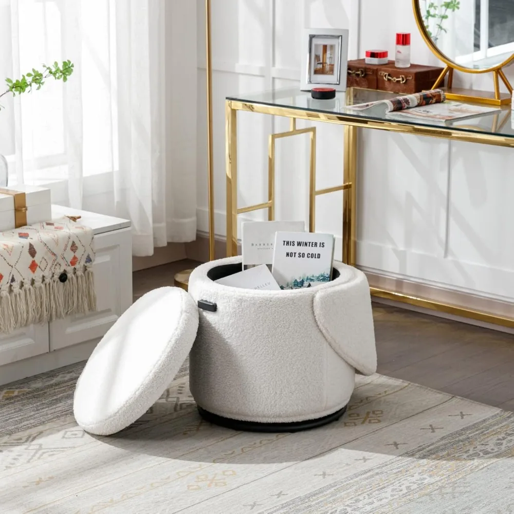 كرسي دوار معاصر بتصميم نادي أسطواني مغطى بشيربا، كرسي جانبي دوار 360 درجة للمكياج المريح