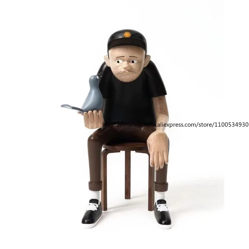 شخصية مجردة من Old Master Q شرب الكرتون الأطفال العصرية عناصر الديكور الراتنج المفروشات الناعمة النحت