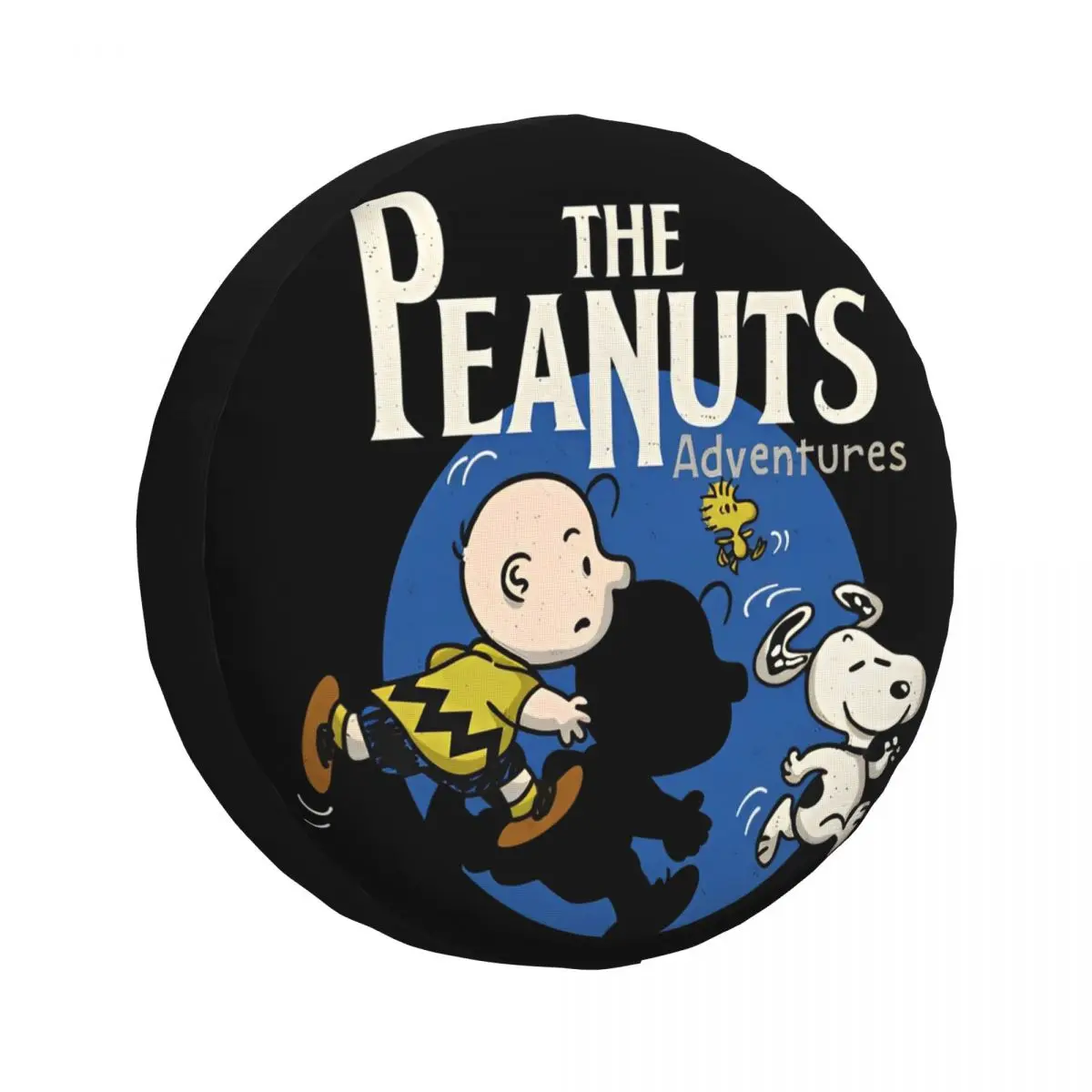 

Car Snoopy Cartoon Peanuts Comic Spare Tire Cover Tire Wheel Soft Cover Universal Fit for Off-Road Vehicle