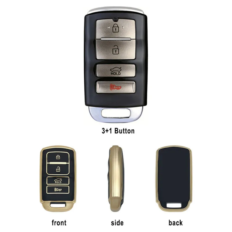 4 Tasten für KIA Cadenza K9 K7 K-04 Sorento K900 und neue K7 TPU Auto Shell Fob Cover Halter Autoschlüsseletui Schlüsselanhänger Schutz – Detail 3