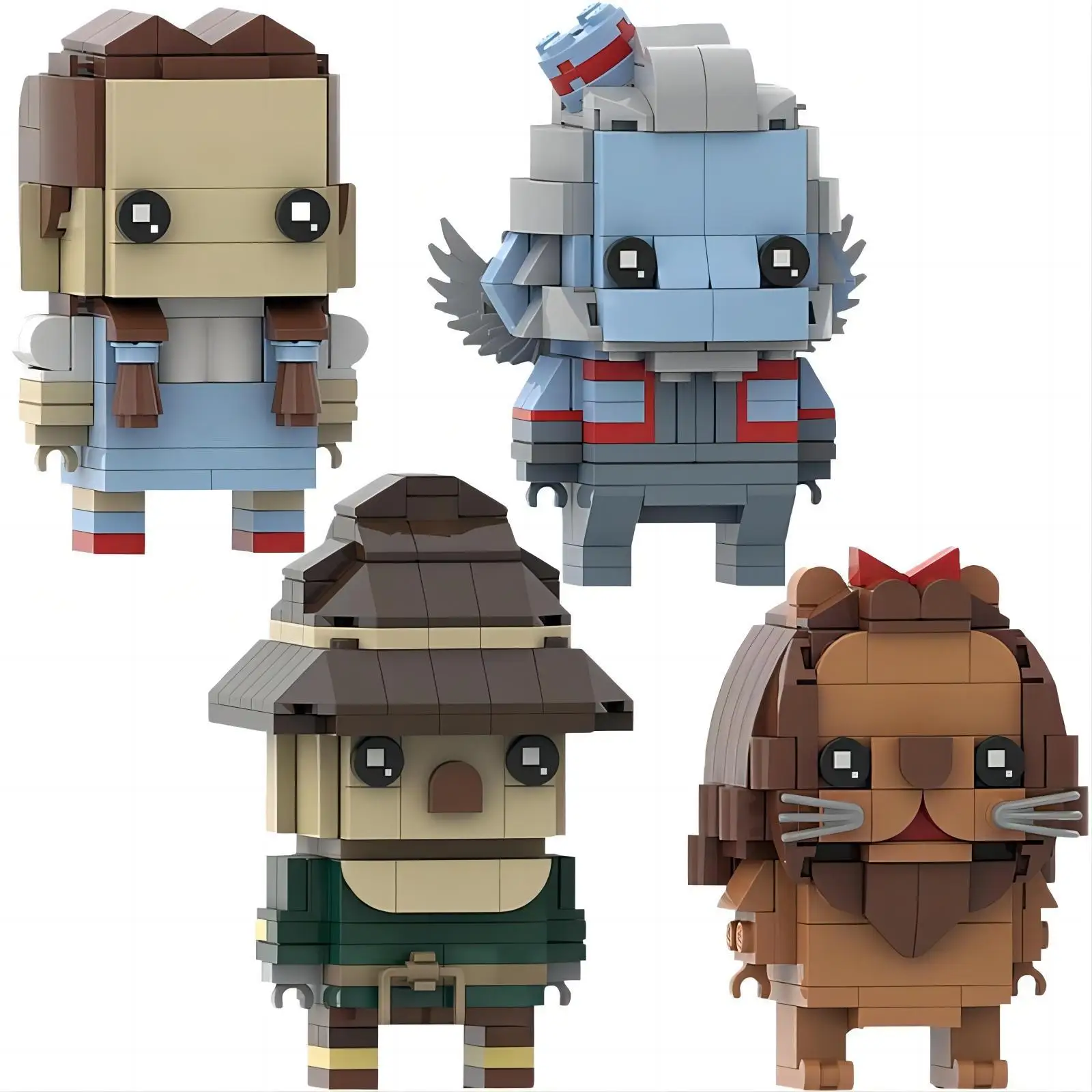 MOC Square Head Boy Movie Peripheral Building Block Model Educational Assembly Creative 3D Bricks Collectible Gift