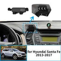 Soporte para móvil de coche para Hyundai Santa Fe Santafe 2013 2014 2015 2016 2017 soporte GPS soporte de navegación accesorios para automóviles
