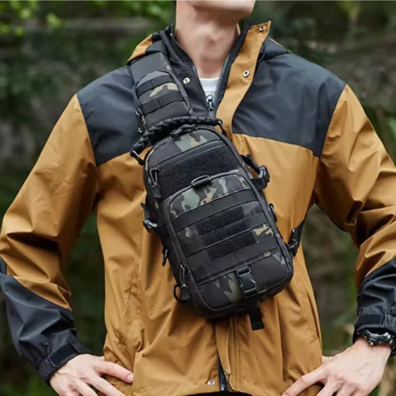 

Армейская нагрудная сумка из ткани Оксфорд, многофункциональная водонепроницаемая спортивная сумка на плечо, тактическая сумка через плечо