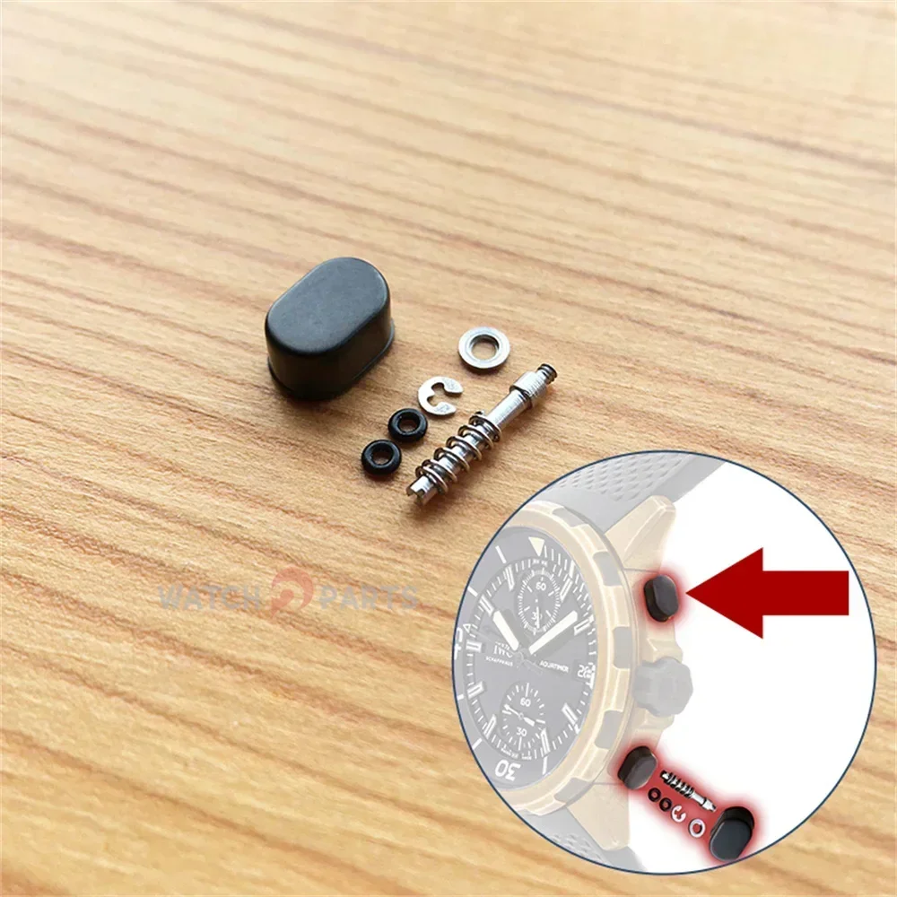 Pusher for IWC Aquatimer Chronograph Watch Black Matte Button