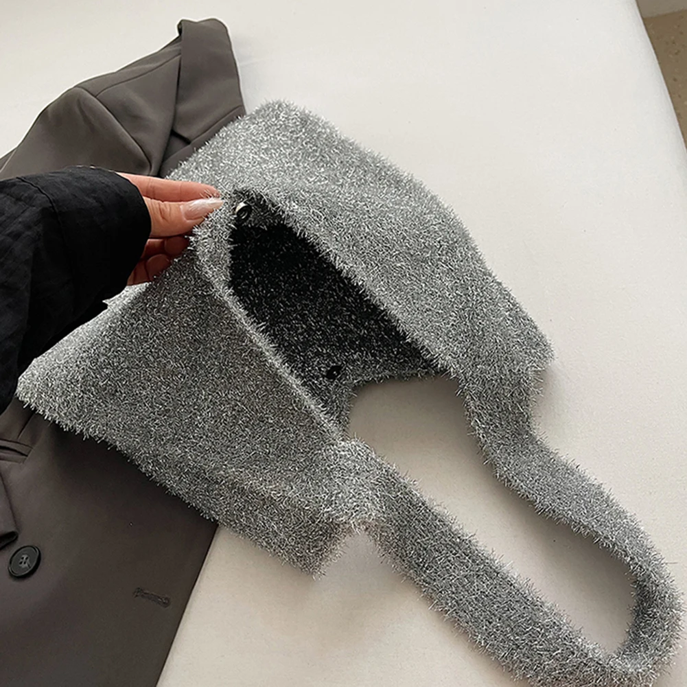 Bolso bandolera para mujer con cierre a presión, bolso de hombro, bolso liso para las axilas, bolso Hobo para viajes de trabajo