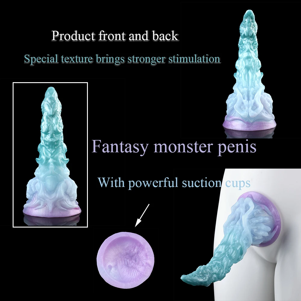 YOCY سيليكون 4 أحجام الوحش القضيب مع مصاصة المكونات الشرج الإناث معدات الاستمتاع واللعب الجنسي للكبار النساء الرجال الشرج تدليك مثير متجر #4