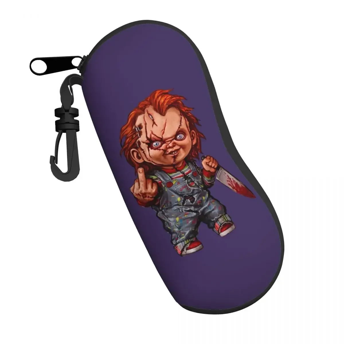 Custom The Killer Doll Chucky Shell Glasses Case Unisex Cool Child's Play Horror Movie Eyeglasses Case Sunglasses Protector Box