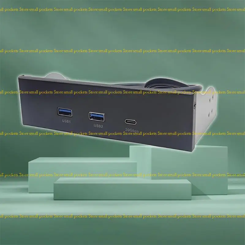 

R1WD Double USB3.2 And Type C Front Panel For 5.25Inch Drive Bay For PC Desktop