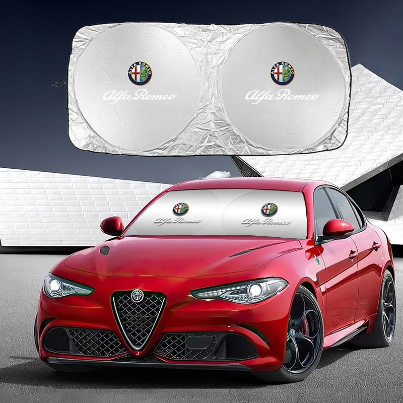 Car Sunshade Windshield Ultraviolet-proof Sun Visor For Alfa Romeo Giulietta Mito 159 Giulia Stelvio 156 147 Tonale Brera Disco