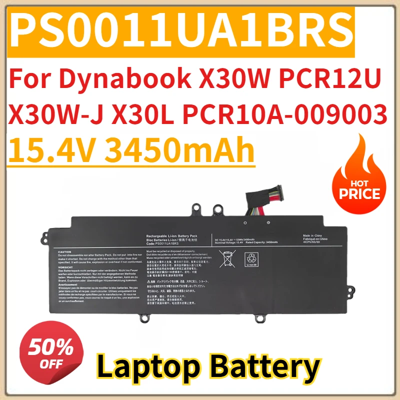 

Новый сменный аккумулятор для ноутбука 15,4 В 3450 мАч PS0011UA1BRS для Dynabook X30W PCR12U X30W-J X30L PCR10A-009003