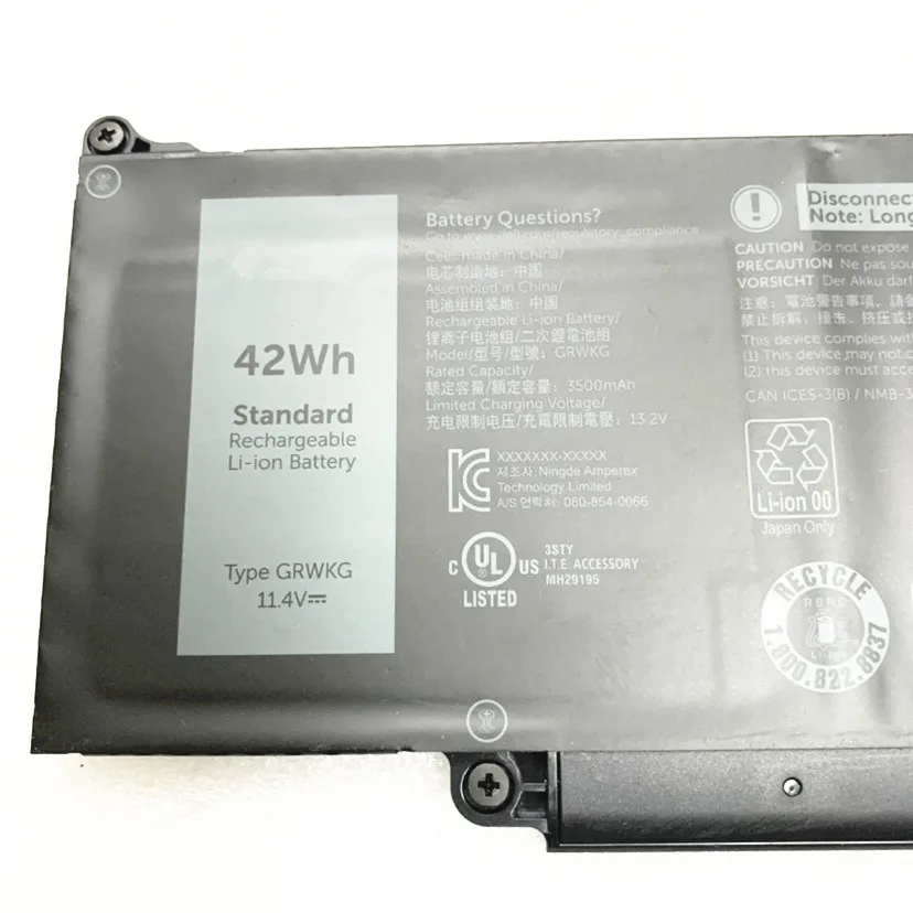 

Laptop Battery R73TC GRWKG DR02P GTG7N, GRWKG 11.4V/54WH For 3340 2-in-1 5340 2-in-1 Series