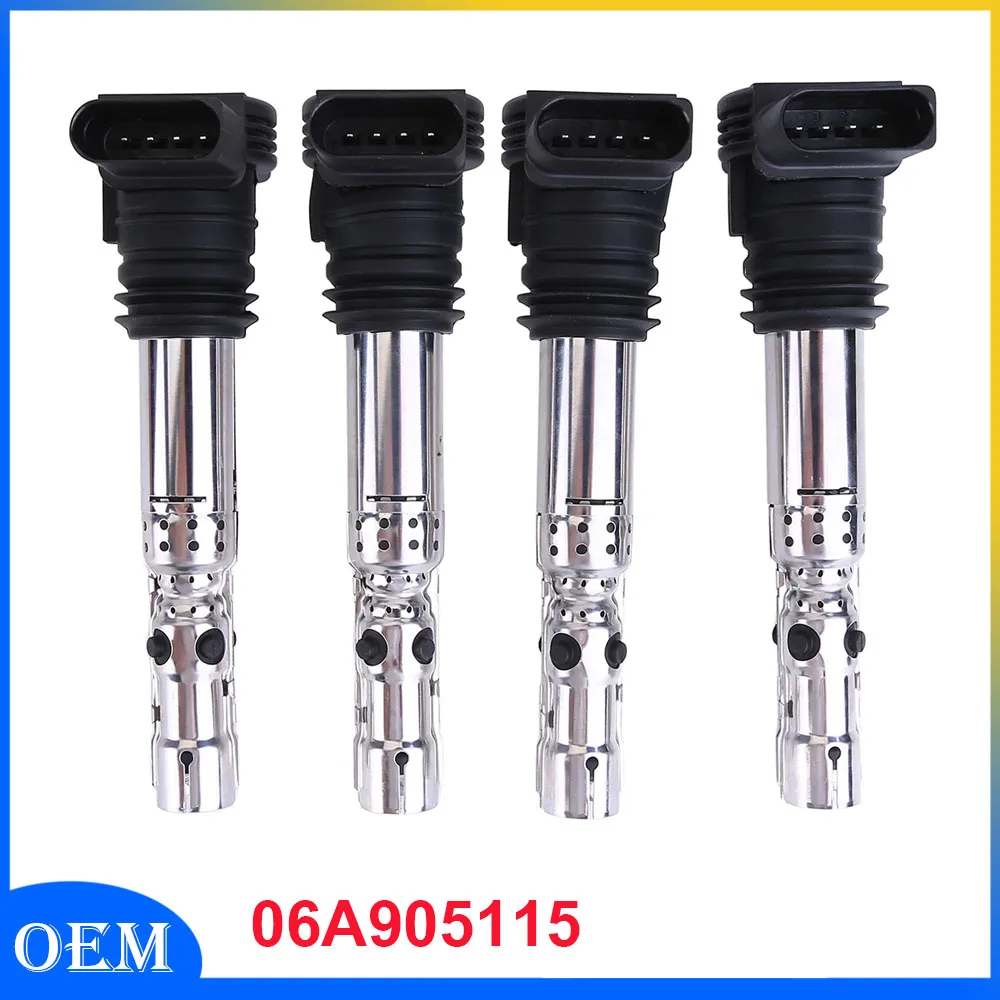 

4Pcs Pencil Ignition Coils Pack 06A905115 for TT MK1 1.8