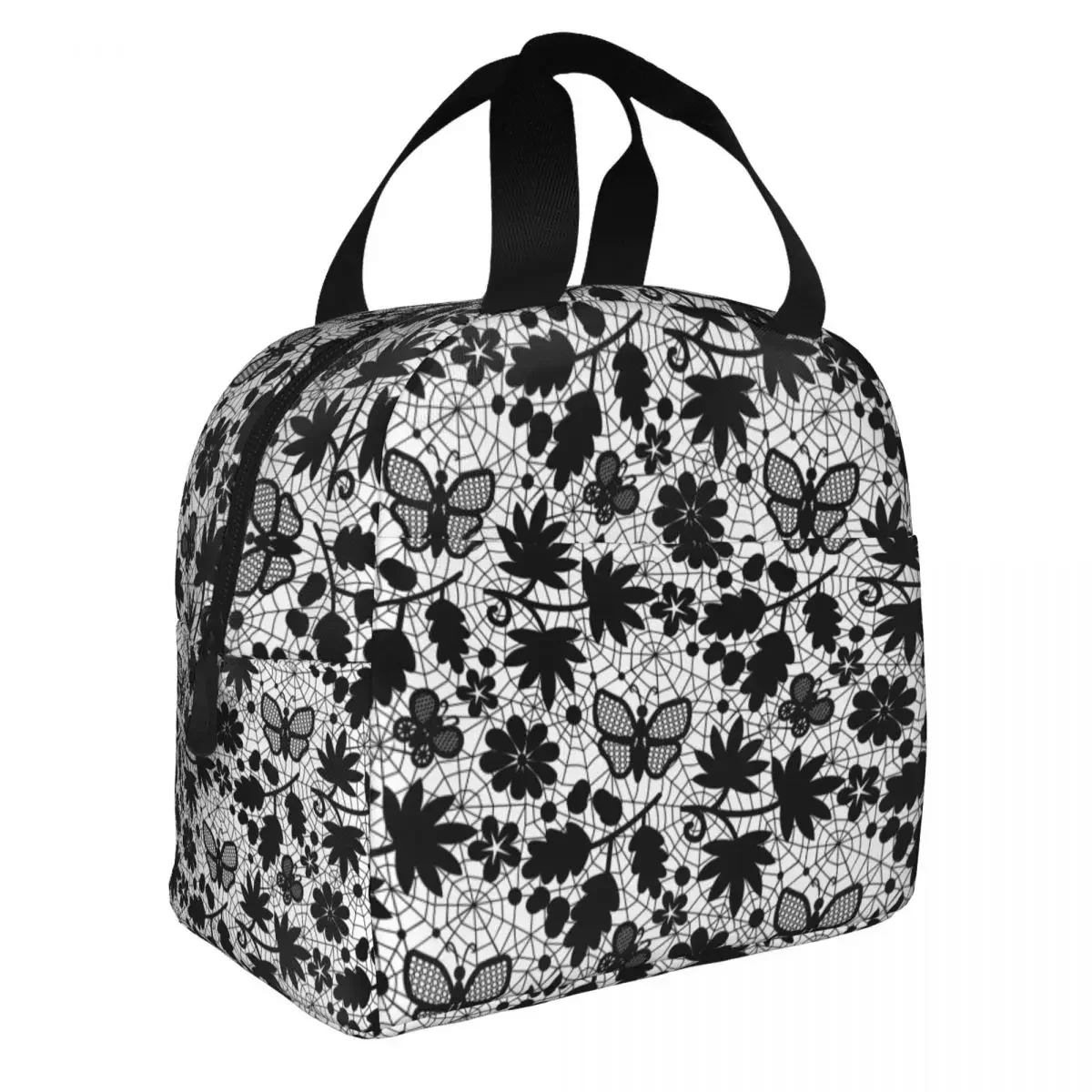 Sac à lunch étanche pour femmes et enfants, fleur, papillon, glacière Oxford isolée, boîte à lunch thermique pour pique-nique