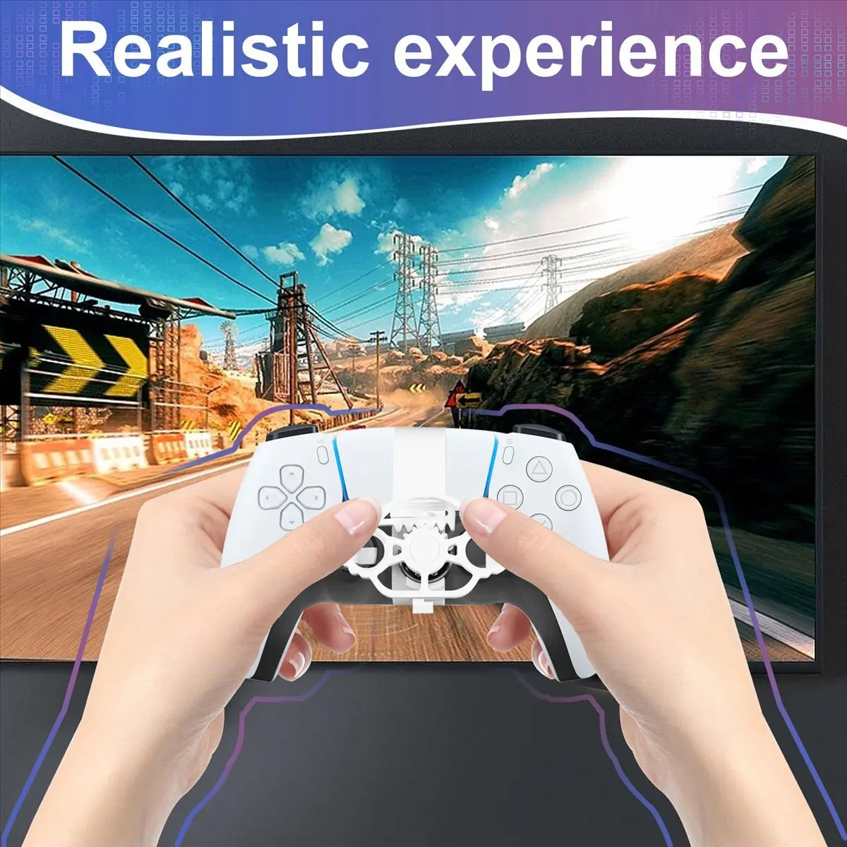 

Gamepad Steering Wheel Racing Game Controller for Handle Game Joystick Racing Game Auxiliary Controller A