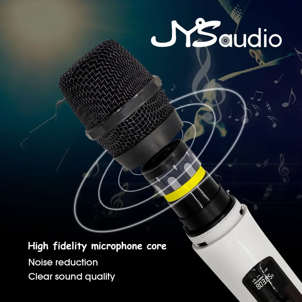 Sistema con micrófono inalámbrico VHF, micrófono de mano de frecuencia fija para fiesta, Karaoke, discurso, iglesia profesional, espectáculo, reunión