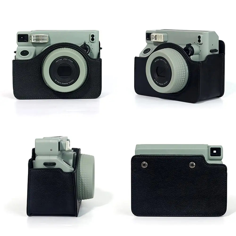 Retro Camera Bag for Instax wide 400 with Shoulder Strap PU Leather Cover Protective Camera Case