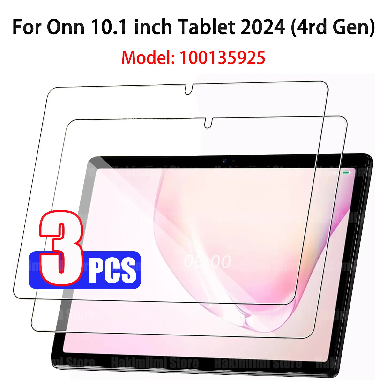 Screen Protector for Onn 10.1 Inch Tablet (2024 Model 100135925) / Onn 10.1 Inch Gen 4 Tablet (2024 Model) Tempered Glass Film