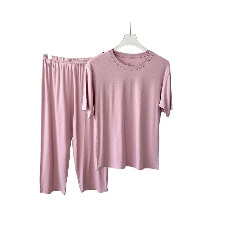 2025 Women's Casual New Short Sleeved Pajamas Home Pajamas Modal Thin Edition Can Be Worn Outside Summer Home Clothes